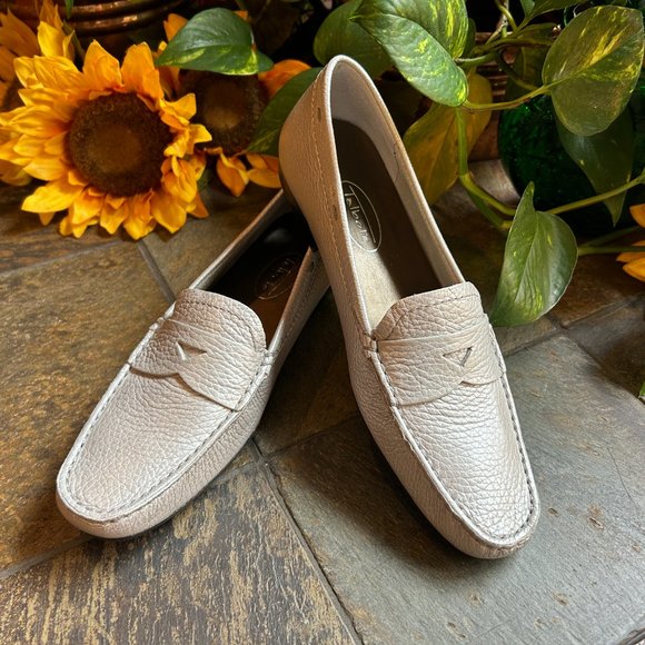 Talbots Brazilian Leather Penny Loafer in Silver- NEW - Picture 5 of 16
